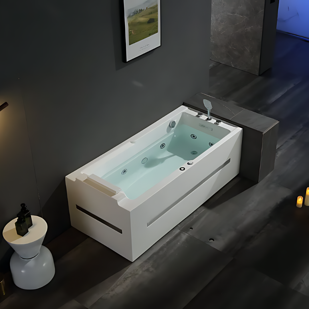 Vrijstaand Massagebad – Monaco Luxe – Glans Wit – 160x75x63 cm