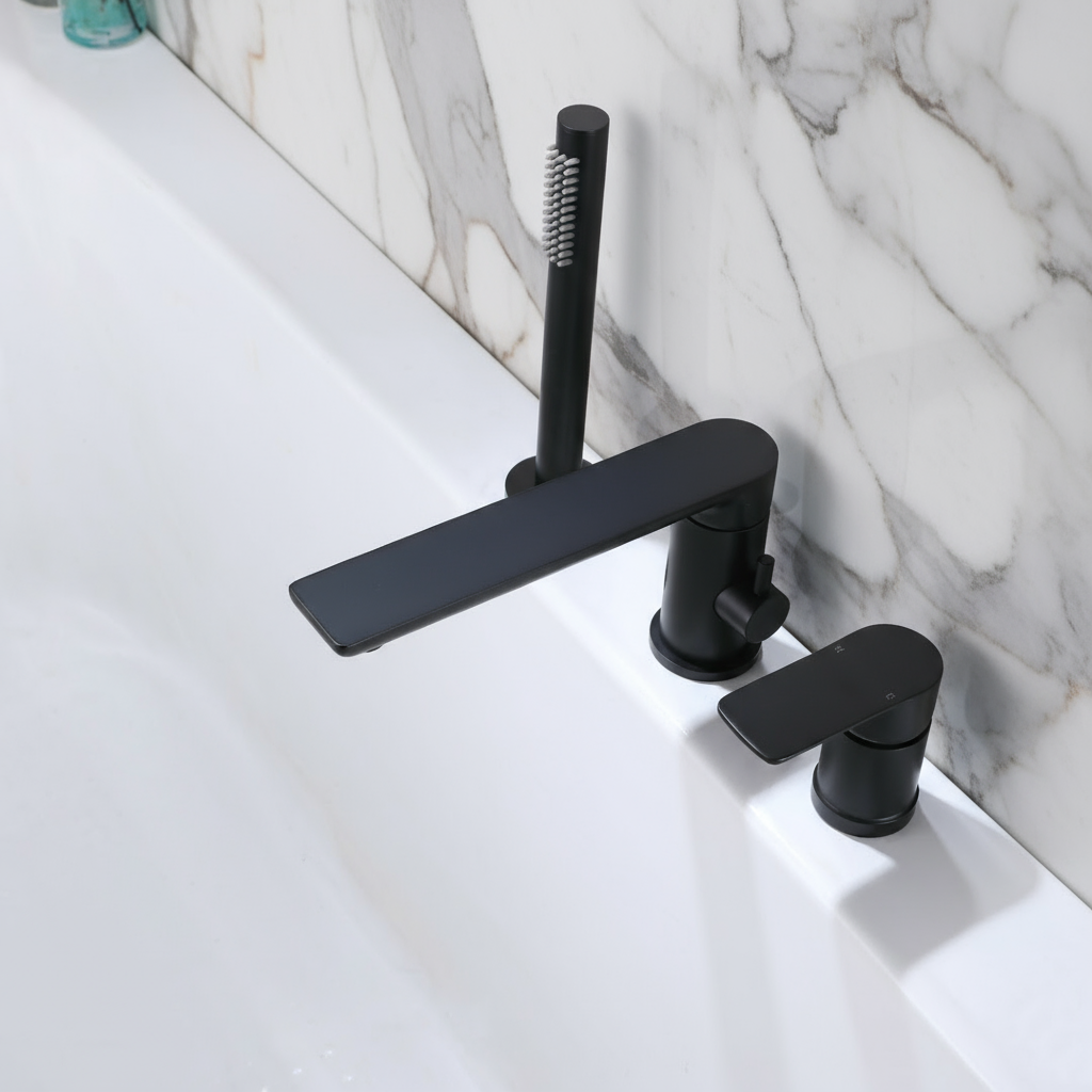 Vero Opbouw Badkraan Systeem — Mat zwart