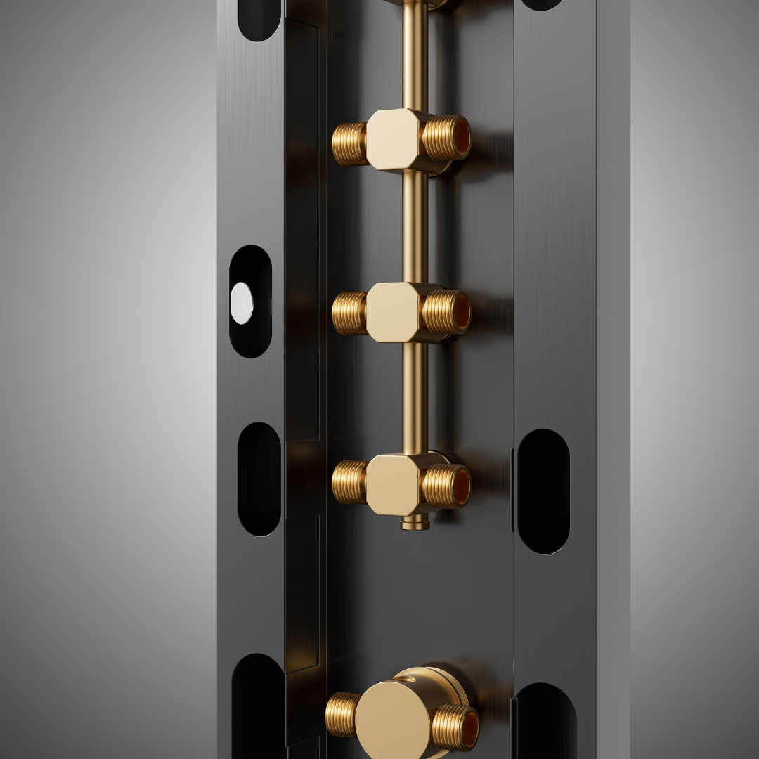 Marcelo Douchepaneel — Digitaal display — Gunmetal Grey