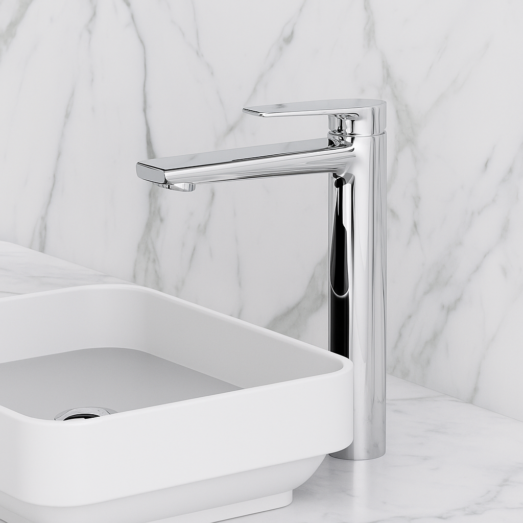 Diego Robinet de lavabo à montage haut — Chrome