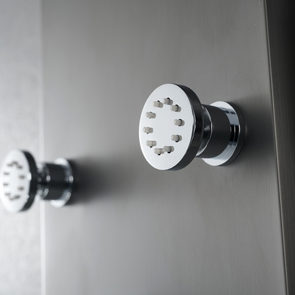 Douchepaneel Manuel – Waterval – Massagejets – Gunmetal grey, Chroom - 150 × 20 × 60 cm