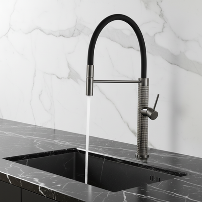 Semi-professionele Keukenkraan Angelica – Uittrekbare Uitloop – Gunmetal Grey - 52.9 × 24.9 × 5.5 cm