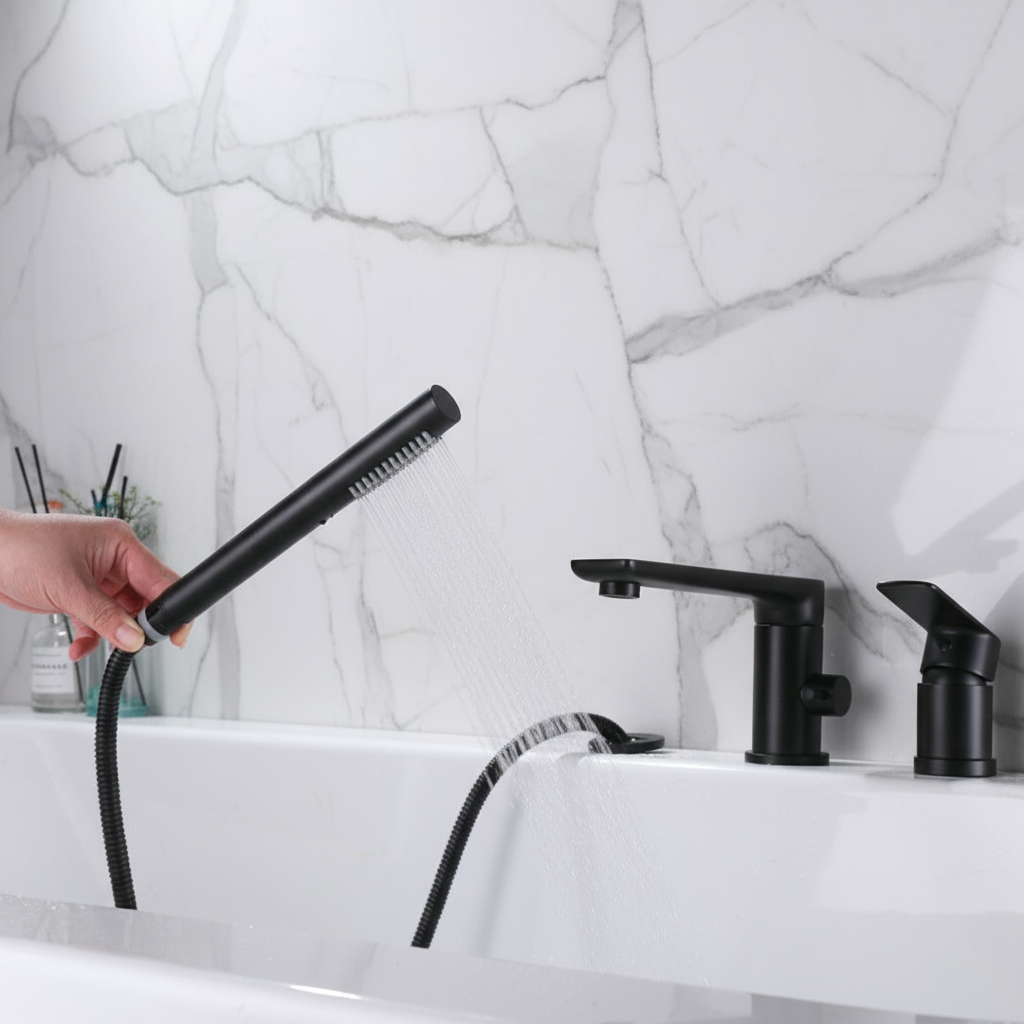 Opbouw badkraan Vero – Mat zwart - 21,6 × 24 × 19,5 cm