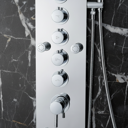 Douchepaneel Nana – Waterval – Massagejets – Chroom- 150 × 20 × 60 cm