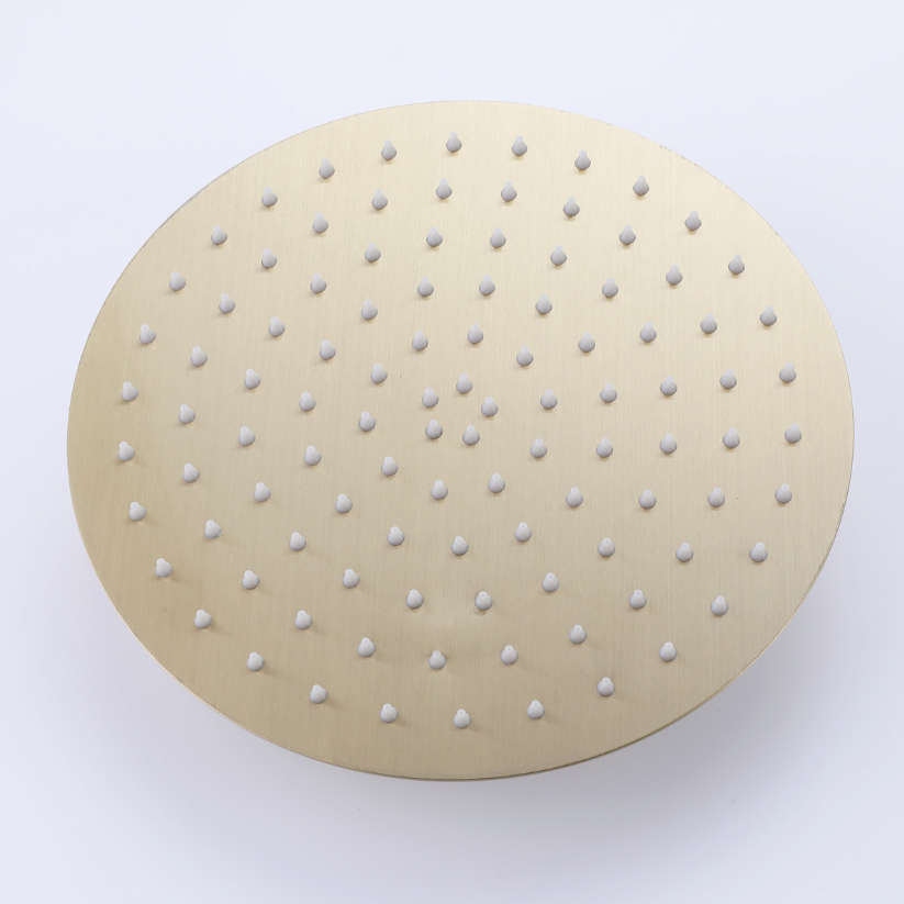 Inbouw Regendoucheset Vincent – Staafhanddouche – Geborsteld goud - Incl. inbouwdeel