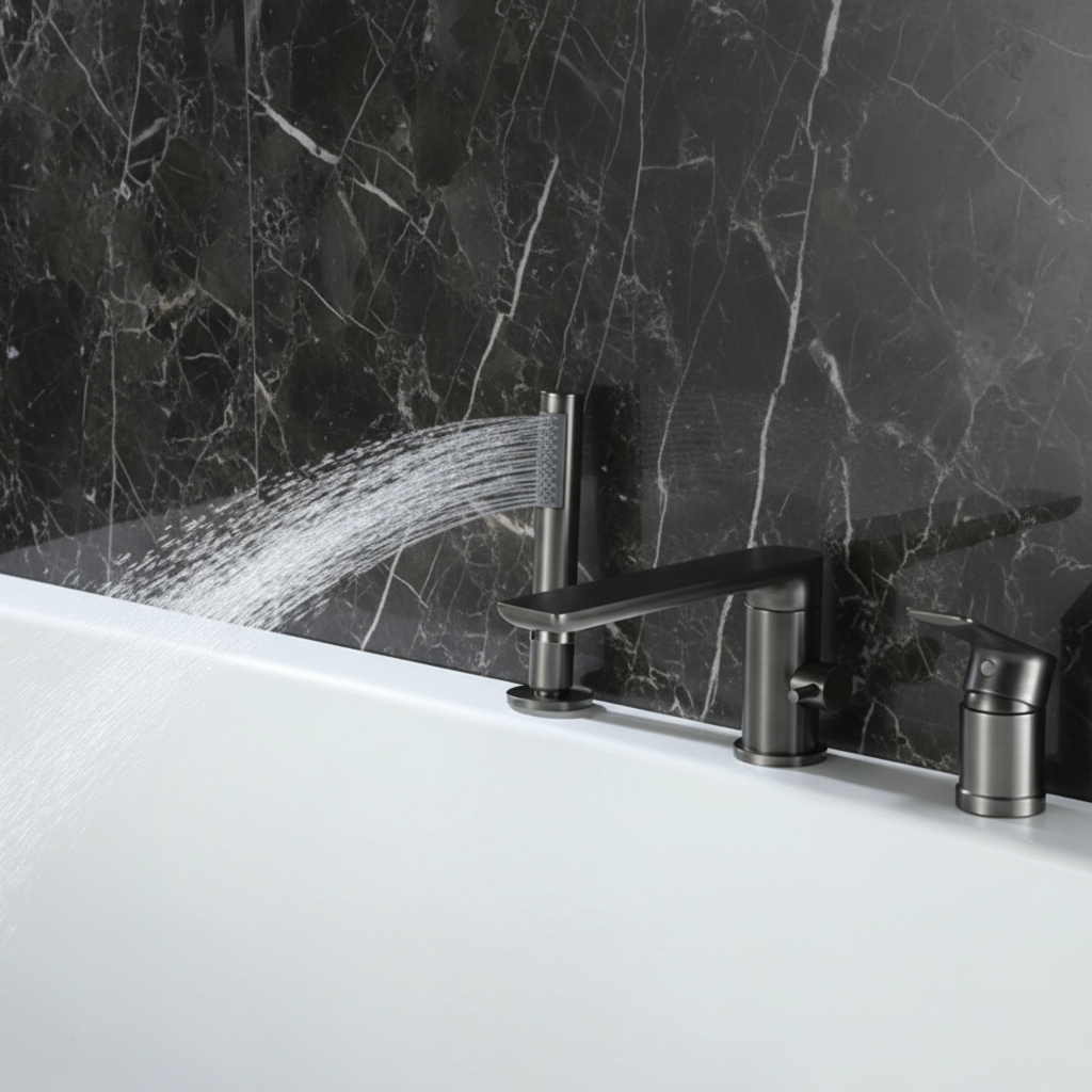 Opbouw badkraan Vero – Gunmetal grey - 21,6 × 24 × 19,5 cm