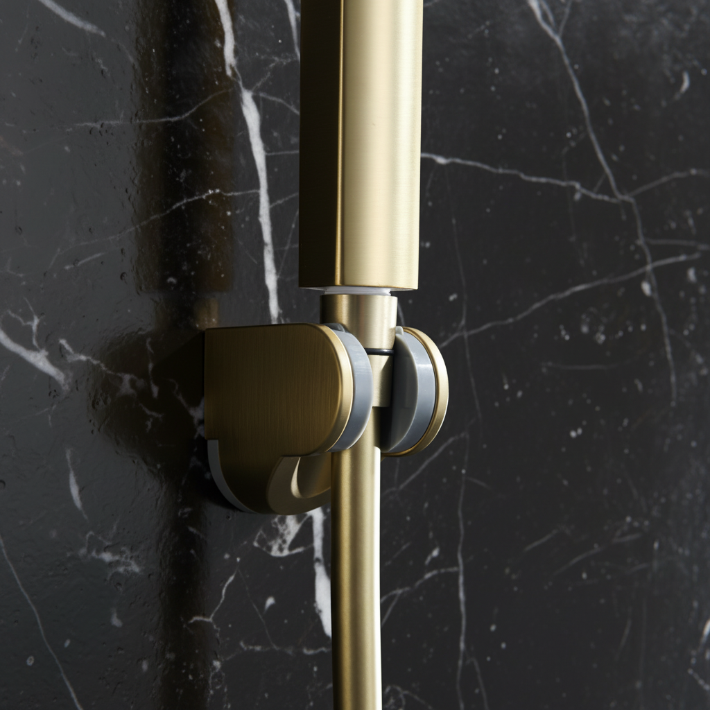 Thermostatisch Douchepaneel Marcelo – Digitale Display - Geborsteld goud - 182 × 40 × 52 cm