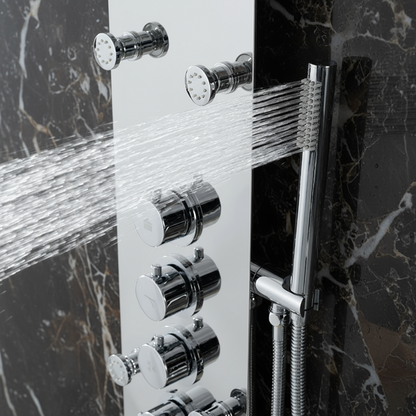 Douchepaneel Nana – Waterval – Massagejets – Chroom- 150 × 20 × 60 cm