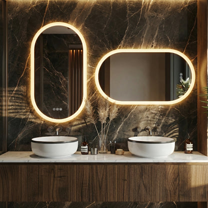 LED Badkamerspiegel Bianca —  50x100 — Horizontaal of verticaal