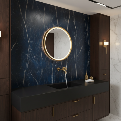 Inbouw wastafelkraan Angelica - Geborsteld goud - Incl. inbouwdeel - 23 × 20.5 × 10 cm