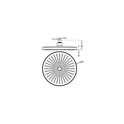 Thermostatiche inbouw regendoucheset Valencia - Air shower II - Brushed bronze