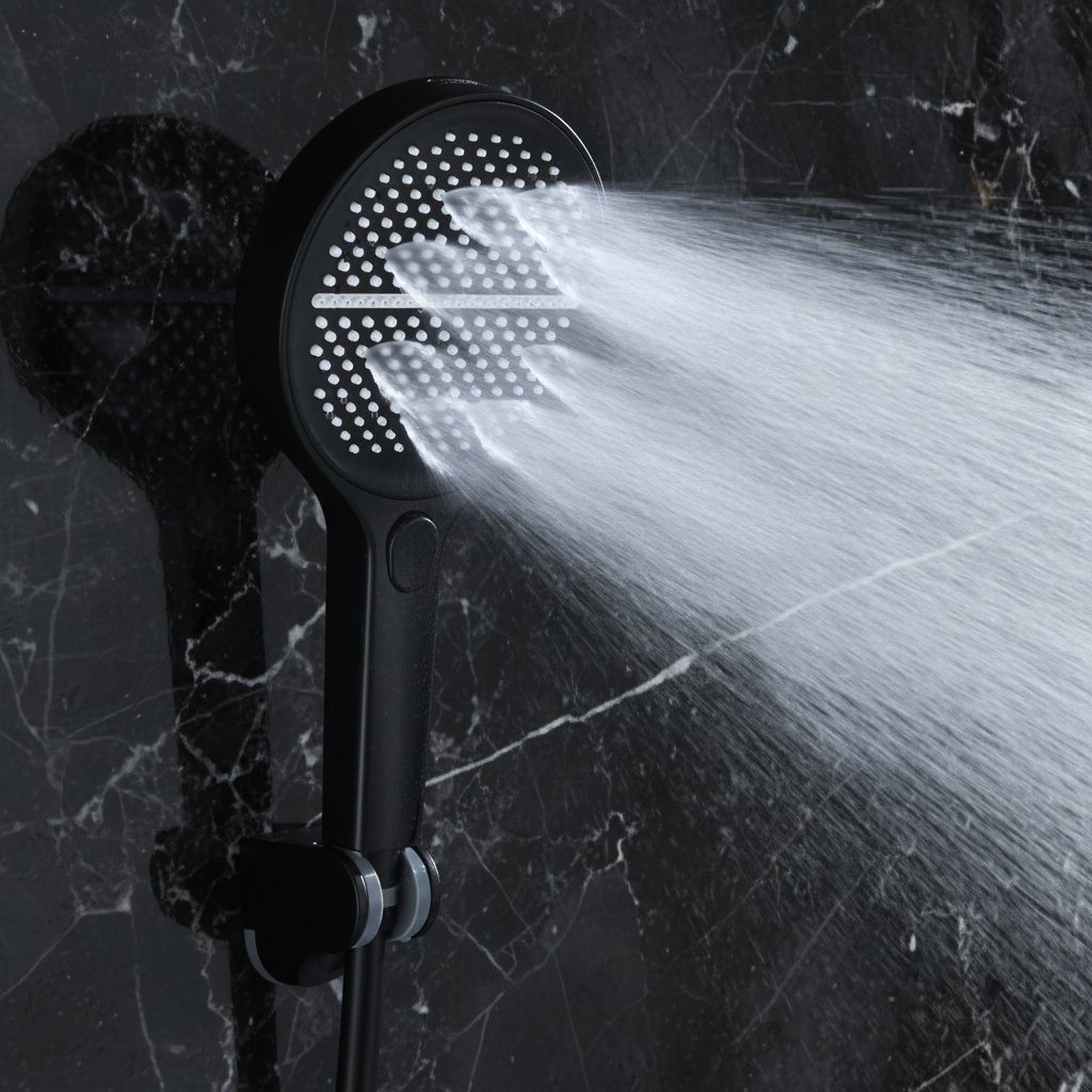 Douchepaneel Elena - LED - Digitaal display - Mat zwart- 145 × 18 × 65 cm