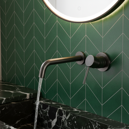 Inbouw wastafelkraan Angelica - Gunmetal grey - Incl. inbouwdeel - 23 × 20.5 × 10 cm