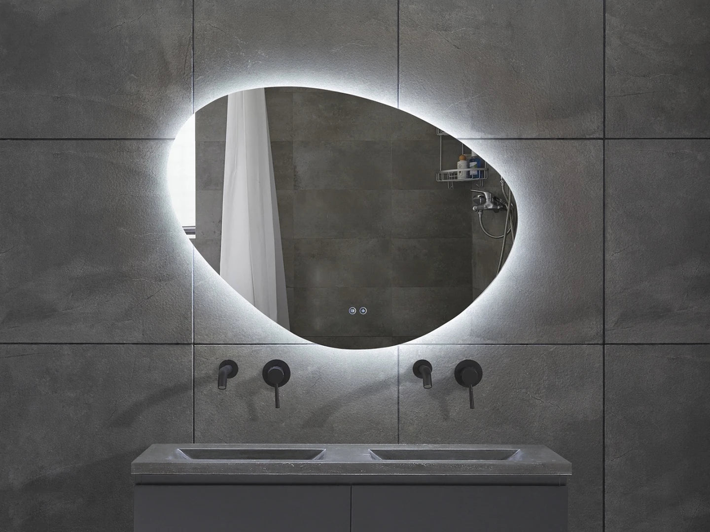 LED Badkamerspiegel - Horizontaal of verticaal - Alessia 100x80cm