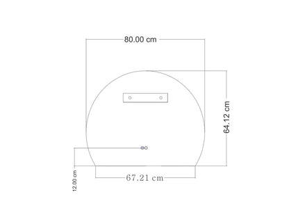 LED Badkamerspiegel - Elena 80x64cm