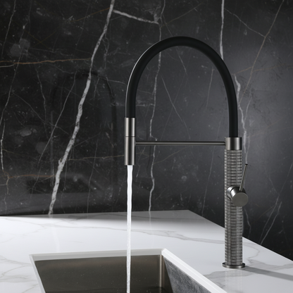 Semi-professionele Keukenkraan Angelica – Uittrekbare Uitloop – Gunmetal Grey - 52.9 × 24.9 × 5.5 cm