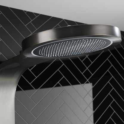 Douchepaneel Elena - LED - Digitaal display - Gunmetal grey - 145 × 18 × 65 cm