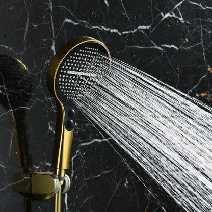 Douchepaneel Elena - LED - Digitaal display - Geborsteld goud - 145 × 18 × 65 cm