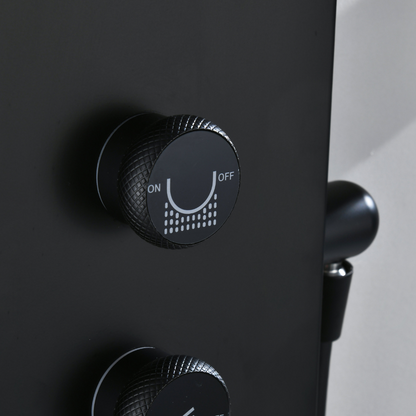 Douchepaneel Elena - LED - Digitaal display - Mat zwart- 145 × 18 × 65 cm