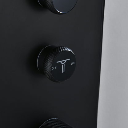 Douchepaneel Elena - LED - Digitaal display - Mat zwart- 145 × 18 × 65 cm