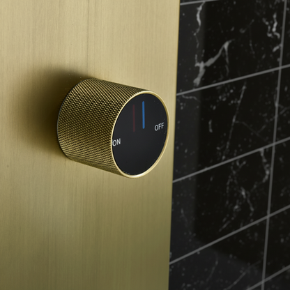 Douchepaneel Elena - LED - Digitaal display - Geborsteld goud - 145 × 18 × 65 cm