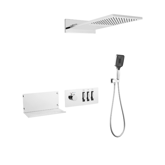 Thermostatische Inbouw Regendoucheset - Toronto - Chroom