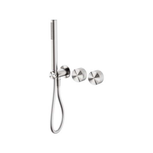 Inbouw douchemengkranen Valencia - Staafhanddouche - Zonder achterplaat - Brushed nickel