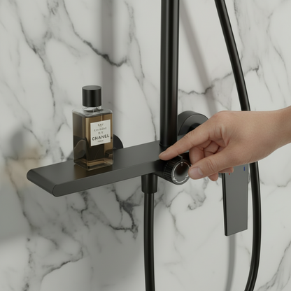 Cynthia Système de douche apparent — Noir mat