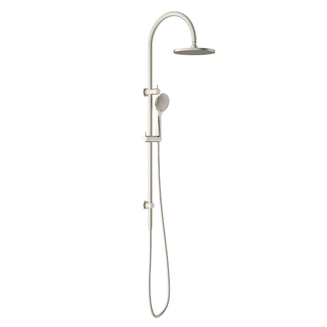 Regendoucheset Valencia – Brushed Nickel - Air shower - Met inbouwmengkraan