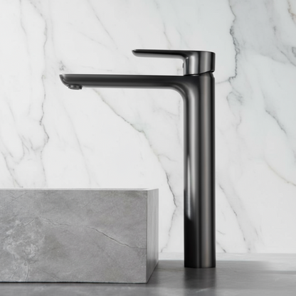 Hoge wastafelkraan  – Silvio – Gunmetal grey - 31,5 × 19 × 4,5 cm