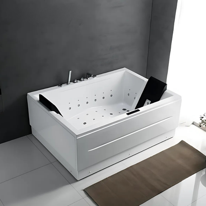 Opbouw Massagebad – Dubai – Glans Wit – 160x110x60 cm