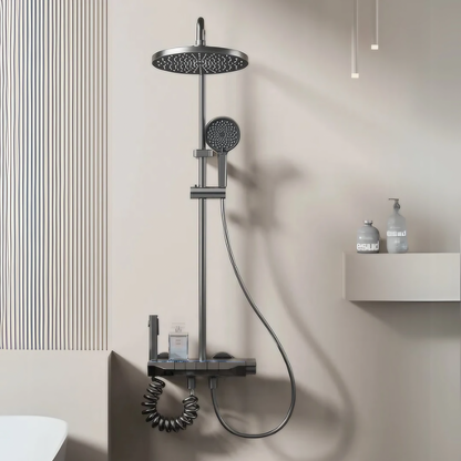 Regendoucheset Barcelona – Gun Grey – Digitaal Display