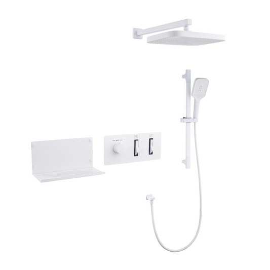 Thermostatische Inbouw Regendoucheset - Dante - Wit