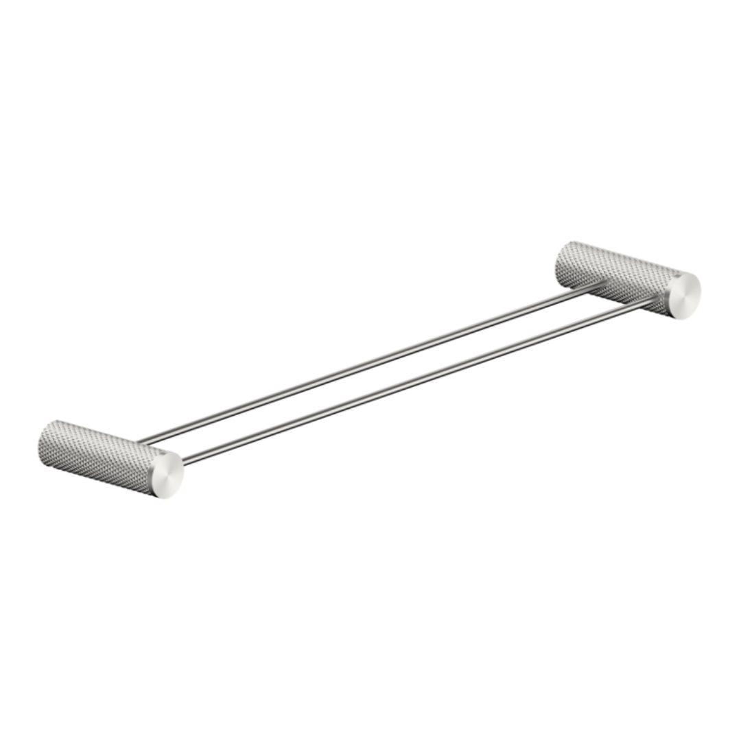 Dubbele Handdoekrek Valencia - Brushed nickel