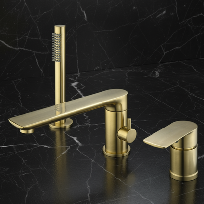 Opbouw badkraan Vero – Geborsteld goud - 21,6 × 24 × 19,5 cm