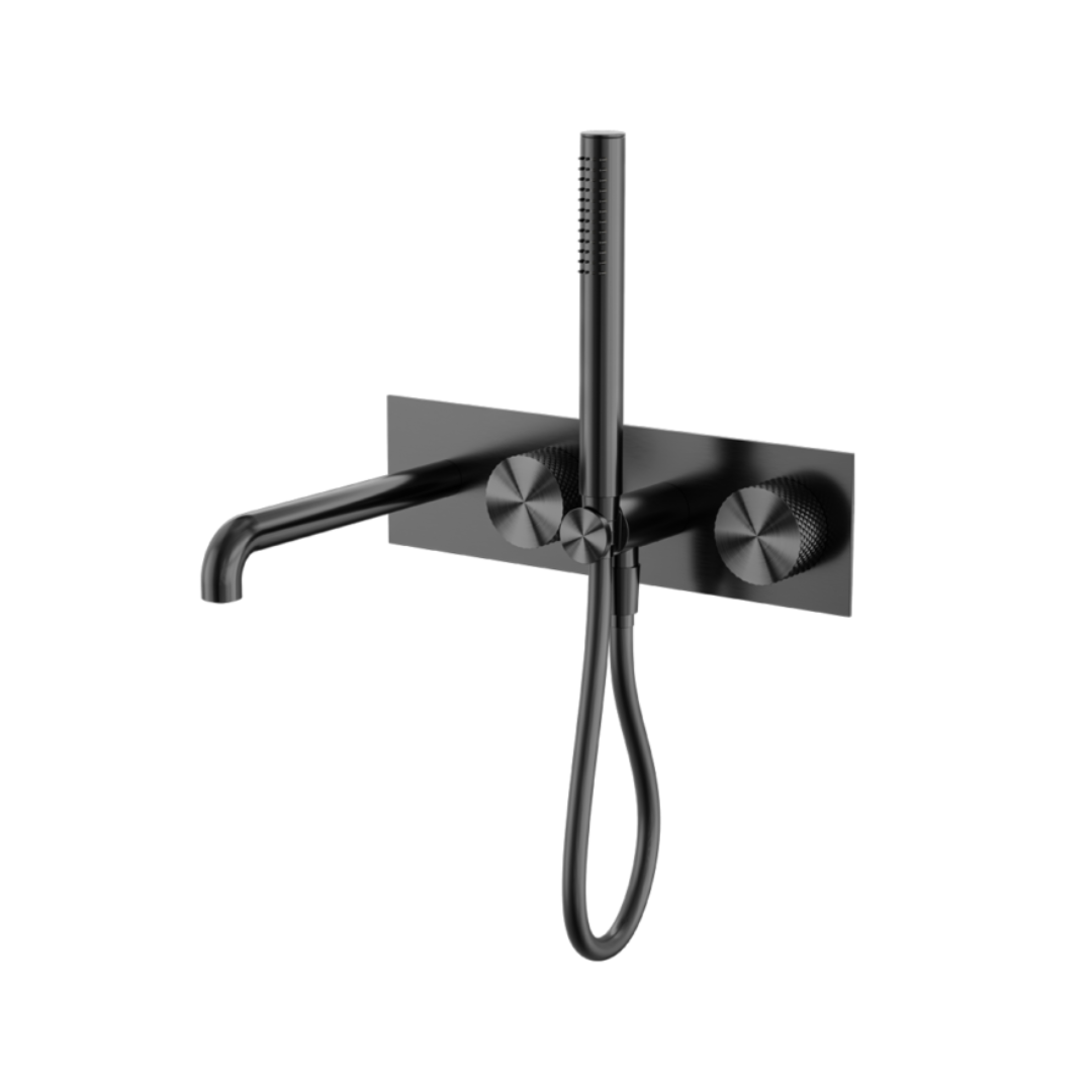 Inbouw badmengkraan Valencia - Staafhanddouche en uitloop - Graphite