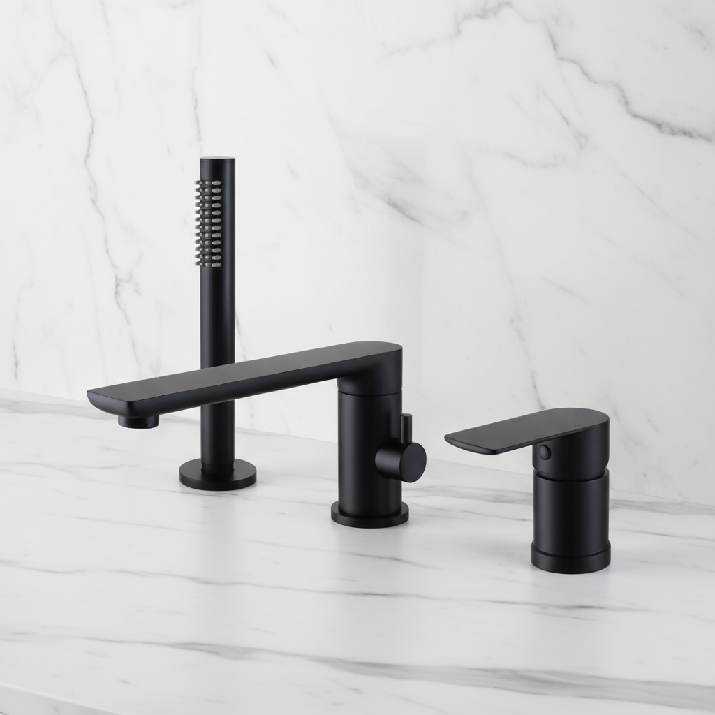 Opbouw badkraan Vero – Mat zwart - 21,6 × 24 × 19,5 cm