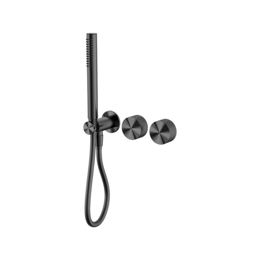 Inbouw douchemengkranen Valencia - Staafhanddouche - Zonder achterplaat - Graphite