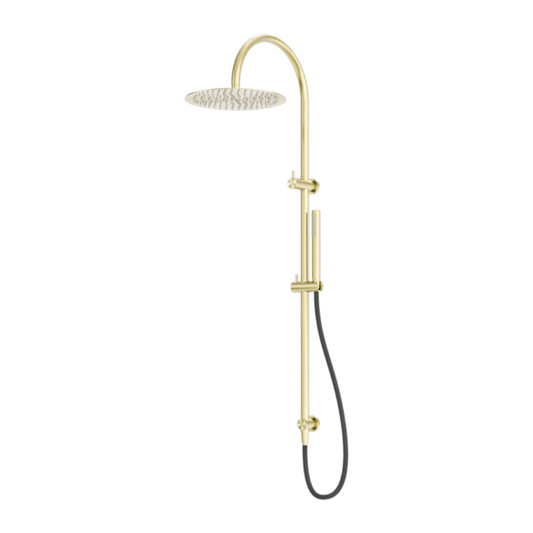 Buitendoucheset Capri – Met mengkraan – Regendouche & Staafhanddouche - Brushed gold