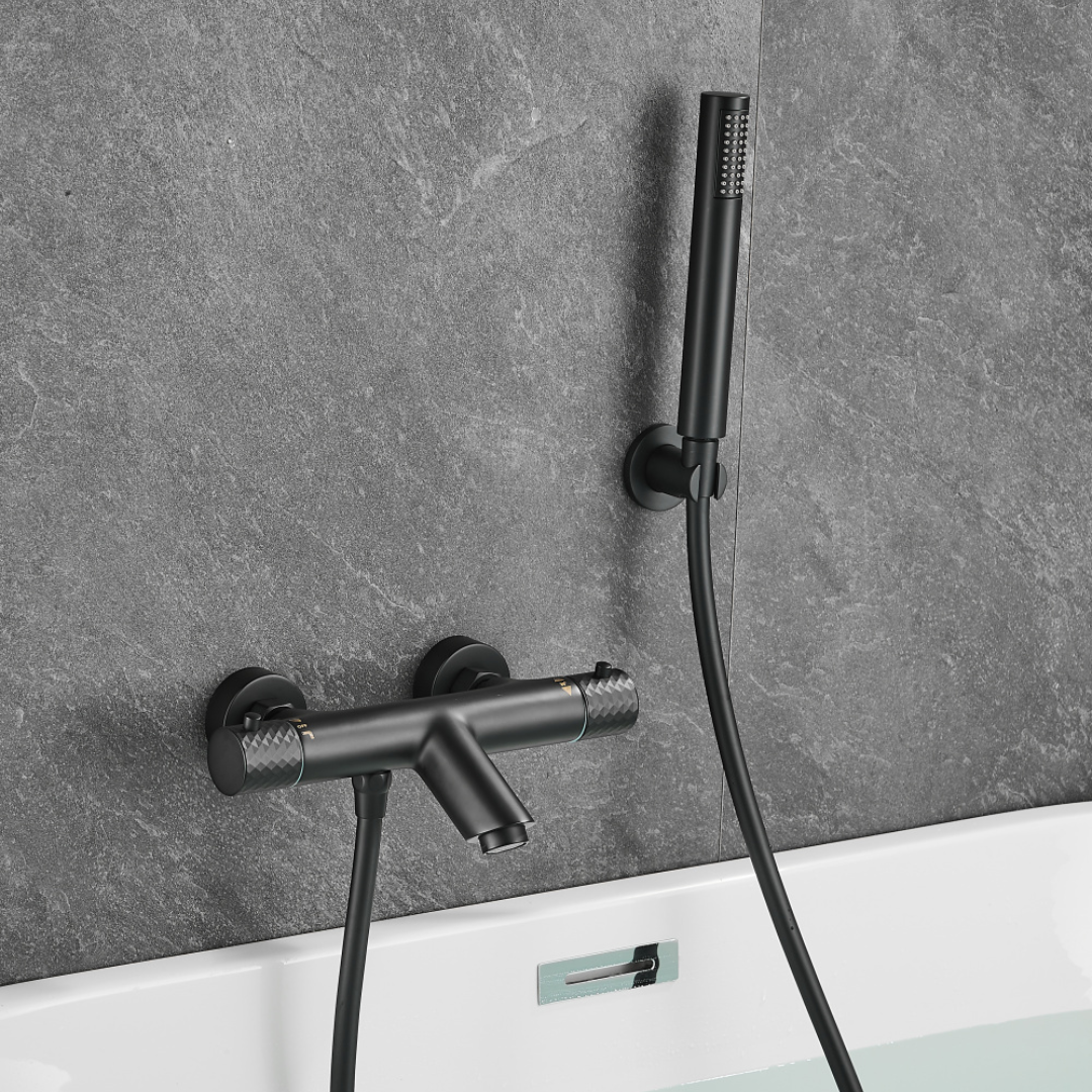 Thermostatische opbouw badkraan - Alessandra - Mat zwart
