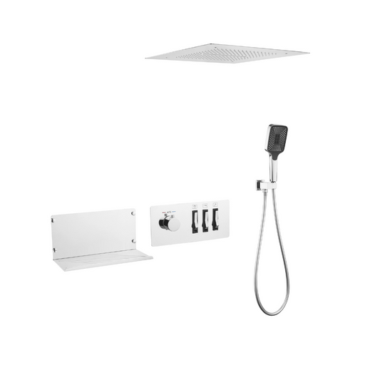 Thermostatische Inbouw Regendoucheset - Federico - Chroom