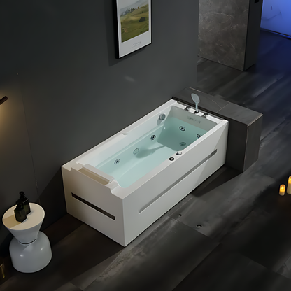 Vrijstaand Massagebad – Monaco – Glans Wit – 160x75x63 cm