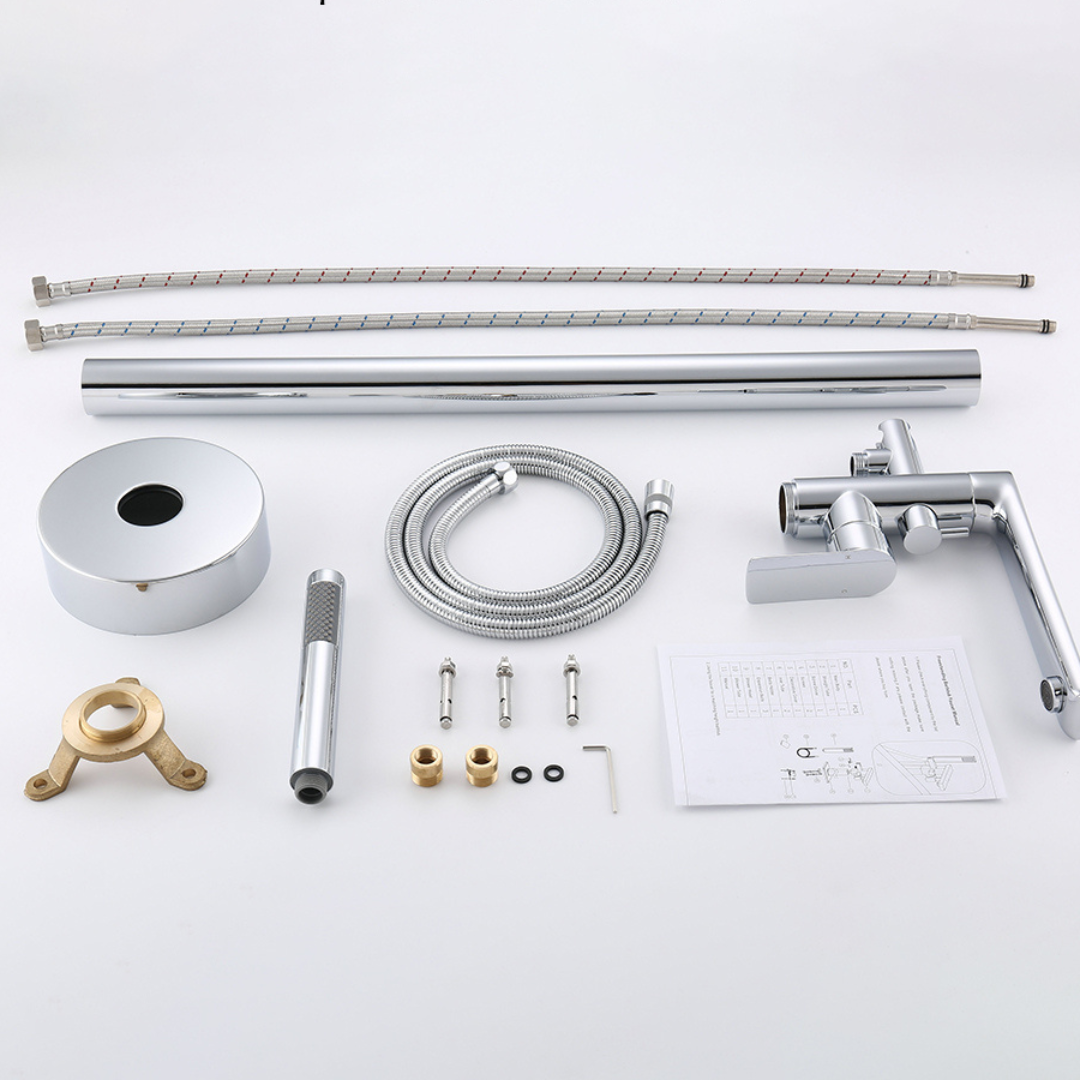 Vrijstaande badkraan Emilia - Chroom - 88 × 22 × 16 cm