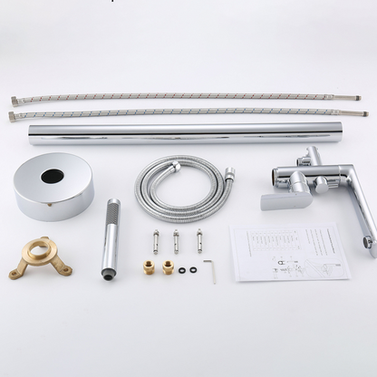 Vrijstaande badkraan Emilia - Chroom - 88 × 22 × 16 cm