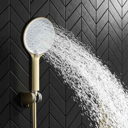 Thermostatisch Douchepaneel Marcelo – Digitale Display - Geborsteld goud - 182 × 40 × 52 cm