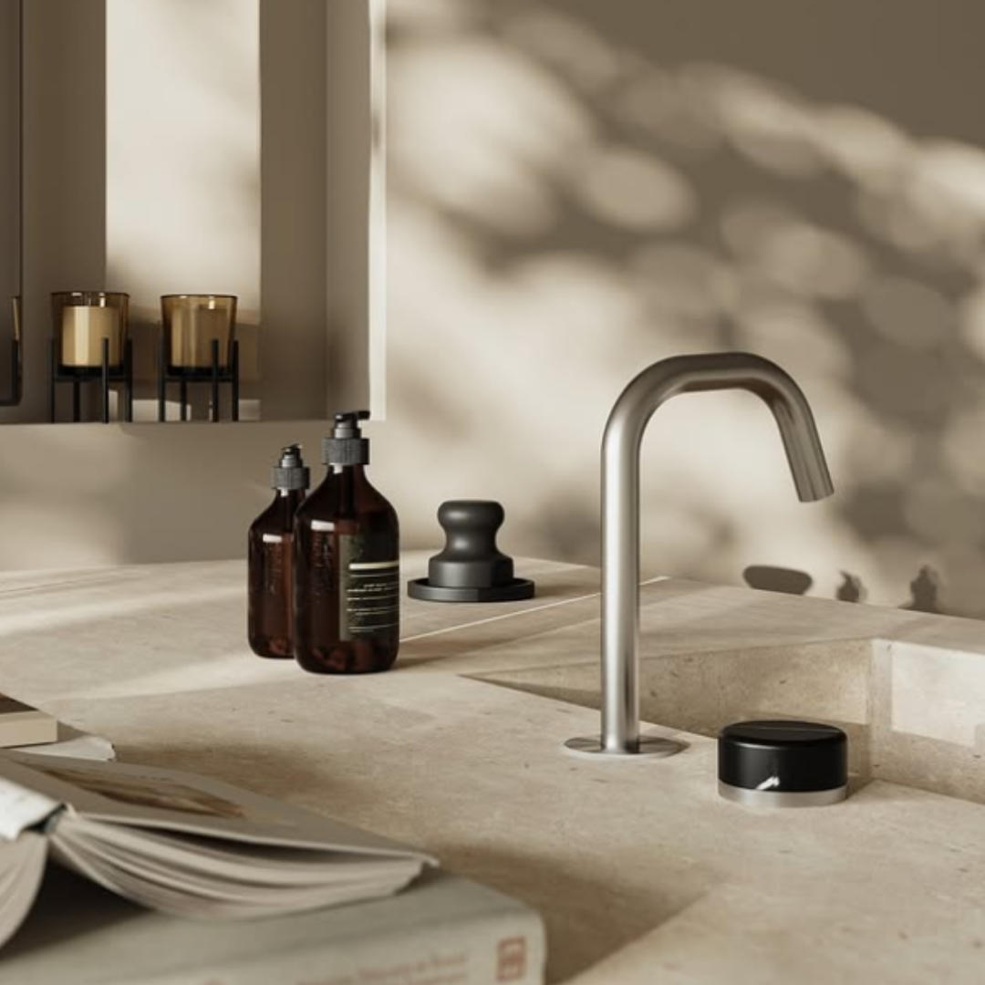 Inbouw mengkraan – Sorrento – Marquina Black– Brushed bronze