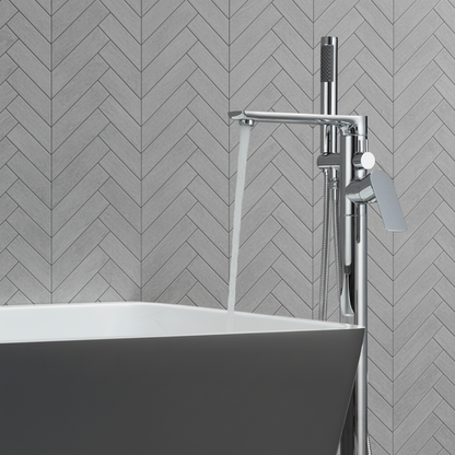 Vrijstaande badkraan Emilia - Chroom - 88 × 22 × 16 cm