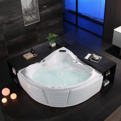 Hoekbad Massagebad – Montecarlo – Glans Wit – 155x155x72 cm