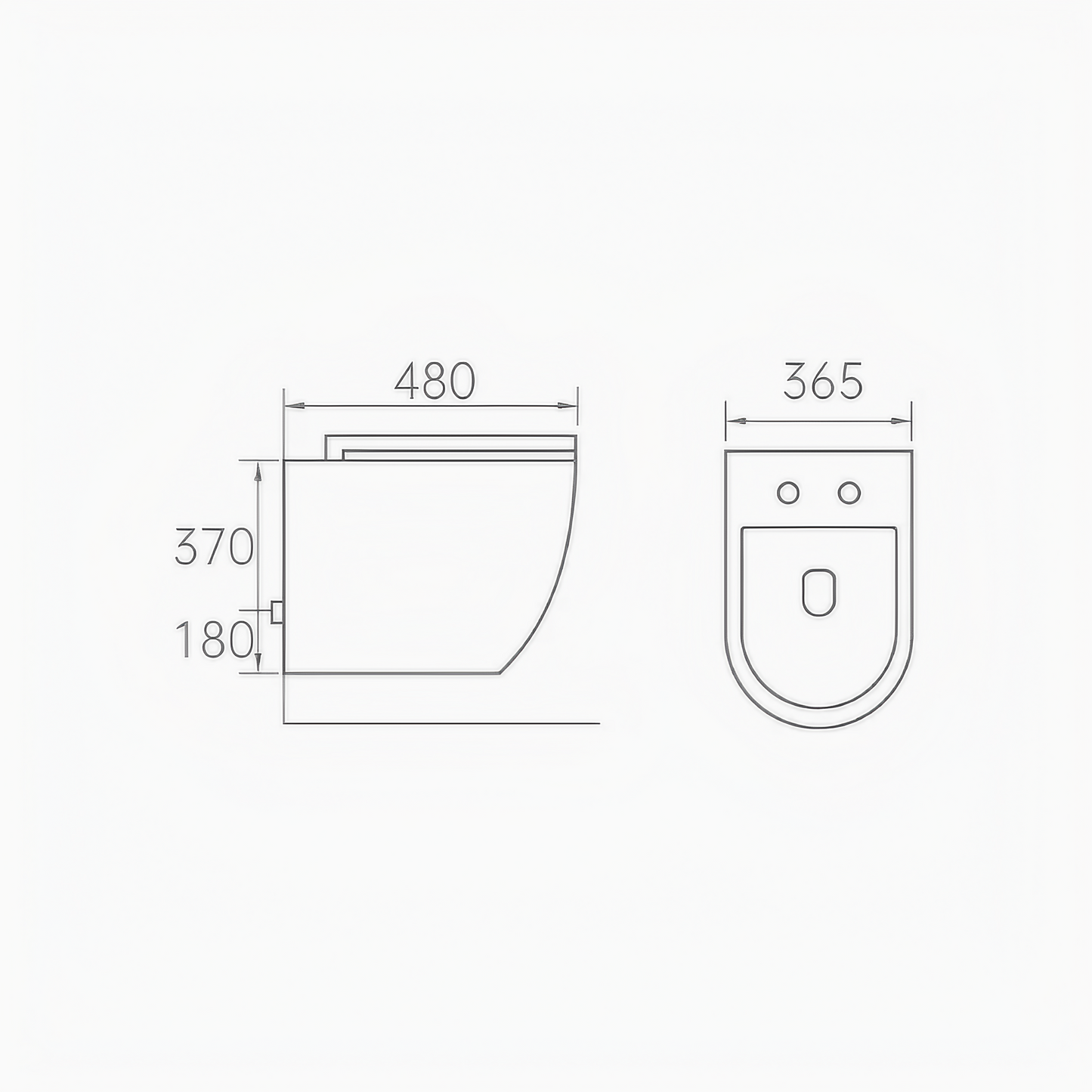 Opbouw Hangend Toilet - Monaco - Zwart (Silver Rim Pattern) - 480x370x370mm