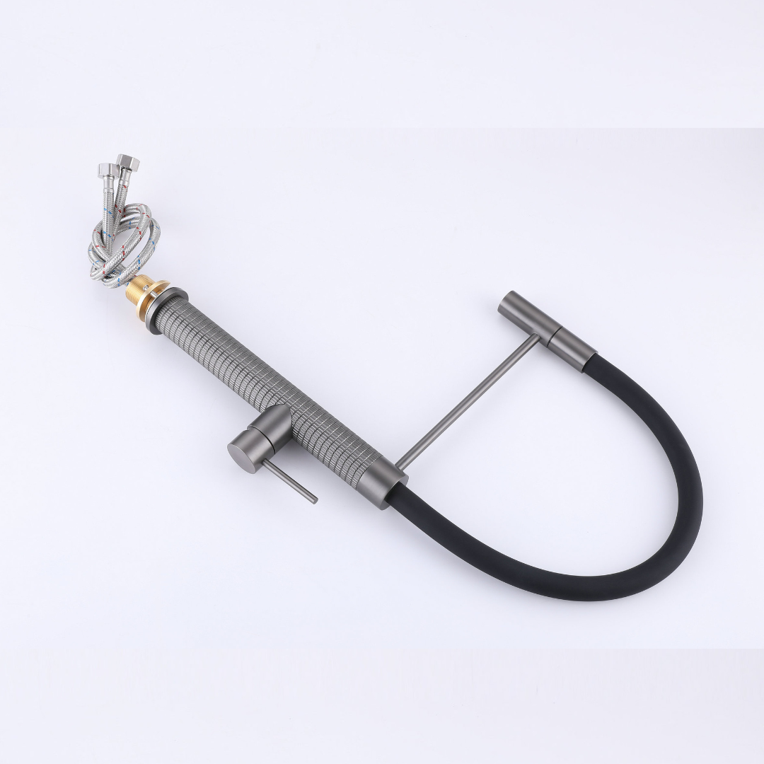 Semi-professionele Keukenkraan Angelica – Uittrekbare Uitloop – Gunmetal Grey - 52.9 × 24.9 × 5.5 cm